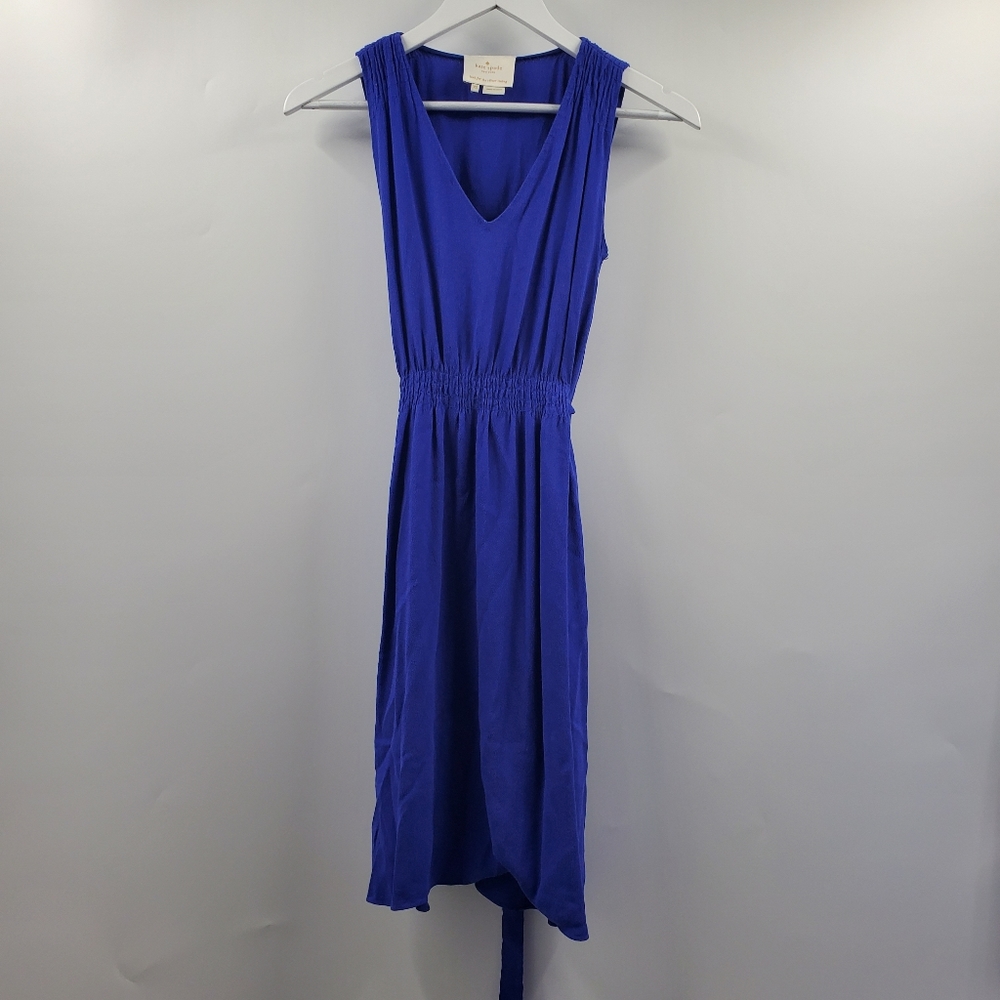 Kate Spade Jewel Blue Sundress V-Neck Belted Cover Up